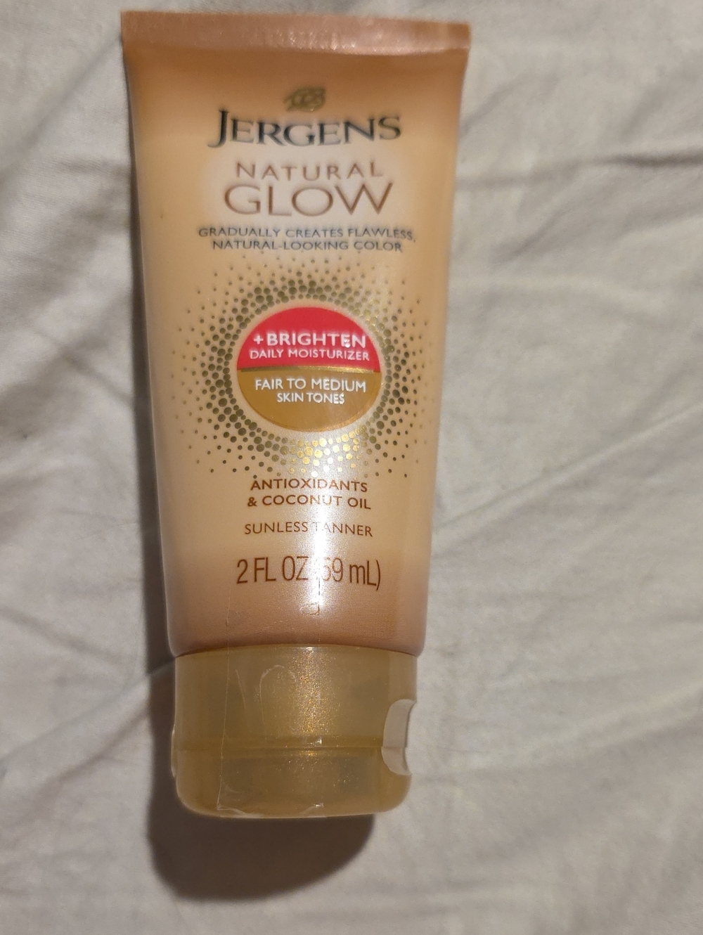 Erge (Jergens) Natural Glow Sunless Tanner in Peach/Gold